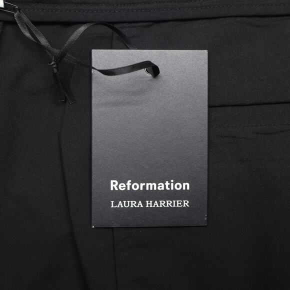 Reformation X Laura Harrier Women's Danielle Oversized Trousers Black Sz 12 NEW - Picture 6 of 10